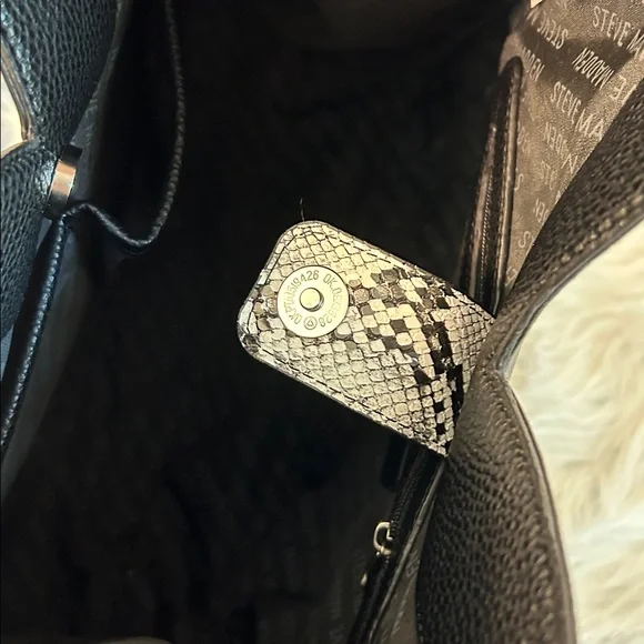 Steve Madden Black & Snake Skin Purse - NWOT - Picture 11 of 11